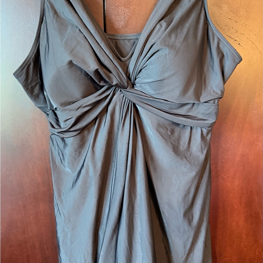 Miraclesuit Black swim dress 22W